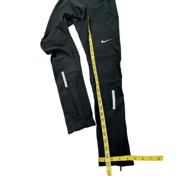 Nike Running Pants Womens Small Black Breathable Stretch Training Compression - Picture 12 of 13